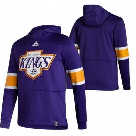 Herren Los Angeles Kings Blank 2020-2021 Reverse Retro Pullover Hooded Sweatshirt